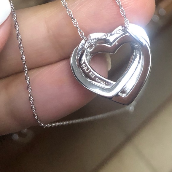 Sterling Silver 925 Three-dimensional heart chain 18” long! In Box from ZALES!!! - Picture 2 of 5